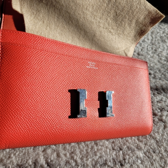 $3700 + shipping e*m*t Hermès Long Constance Wallet in Rose Jaipur - Picture 14 of 16